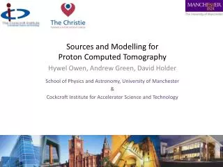 Sources and Modelling for Proton Computed Tomography