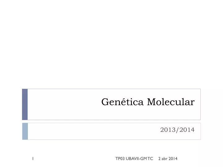 gen tica molecular