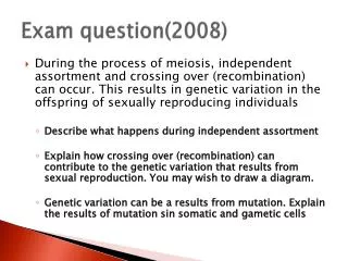 Exam question(2008)