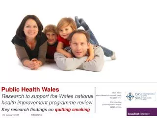 Public Health Wales Research to support the Wales national health improvement programme review