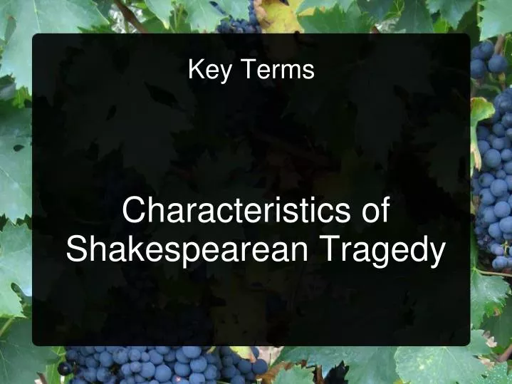characteristics of shakespearean tragedy