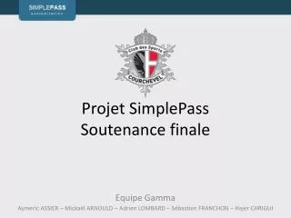 projet simplepass soutenance finale