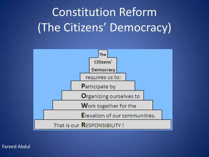 constitution reform the citizens democracy