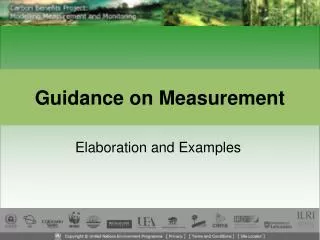 Guidance on Measurement