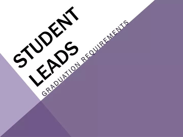 student leads