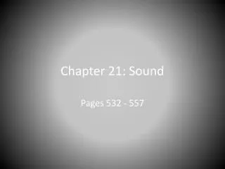 Chapter 21: Sound