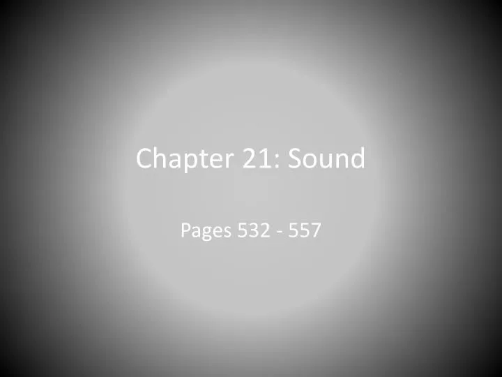 chapter 21 sound