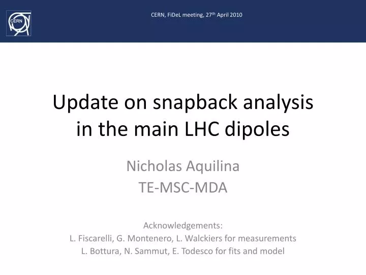 update on snapback analysis in the main lhc dipoles