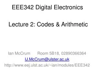 EEE342 Digital Electronics