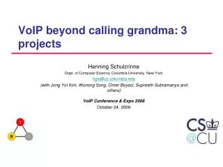 VoIP beyond calling grandma: 3 projects