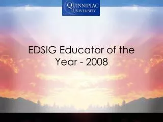 EDSIG Educator of the Year - 2008
