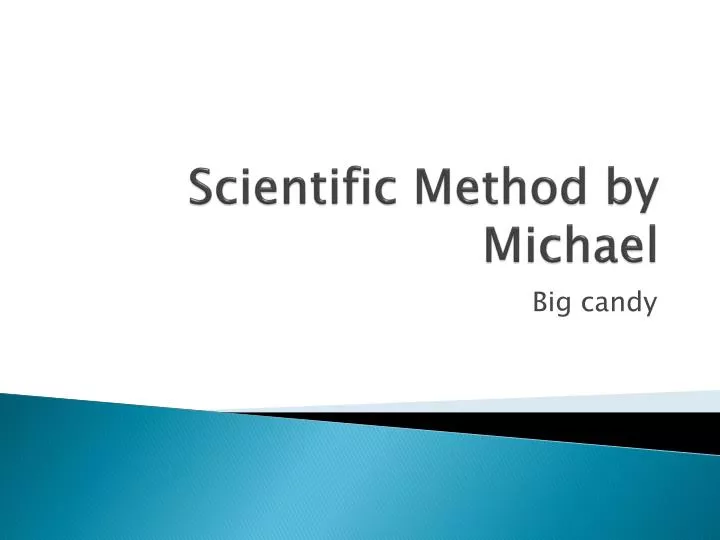 scientific method by michael