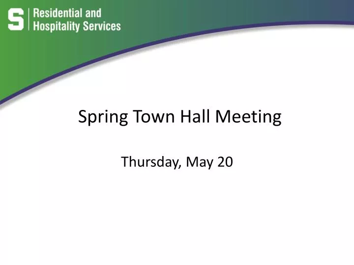 spring town hall meeting