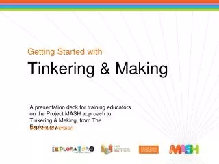 Getting Started with Tinkering &amp; Making