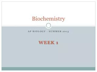 Biochemistry