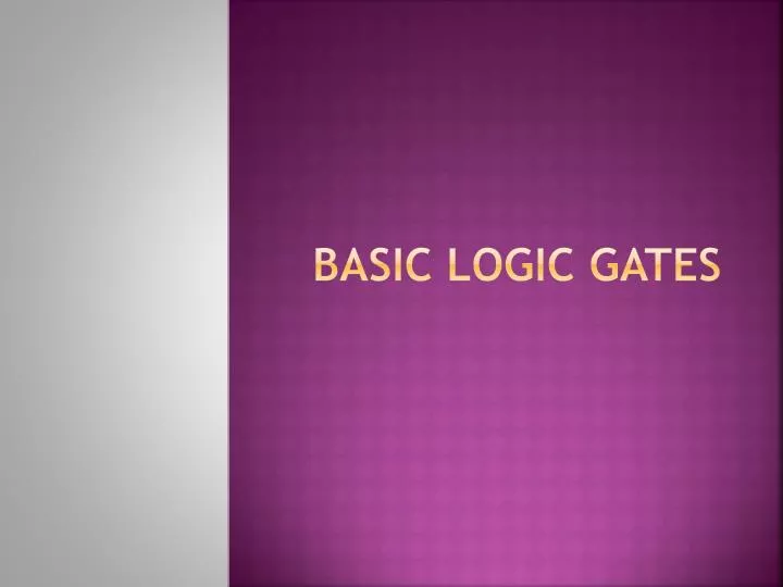 basic logic gates