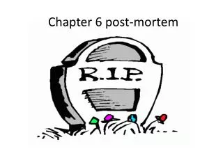 Chapter 6 post-mortem