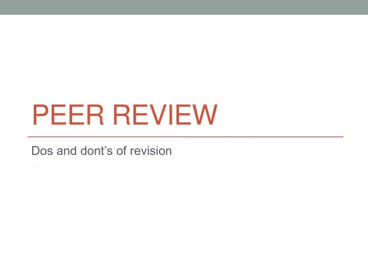 peer review