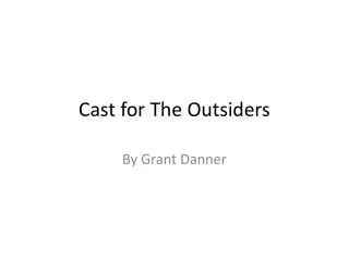 Cast for The Outsiders