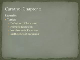 Carrano : Chapter 2