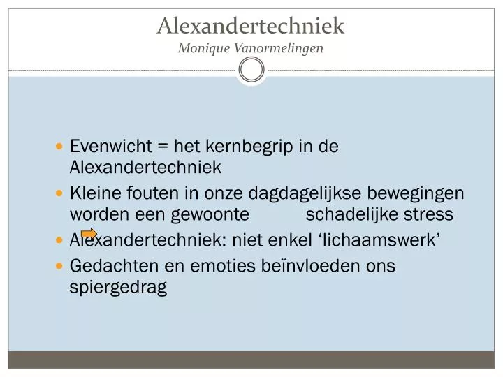 alexandertechniek monique vanormelingen