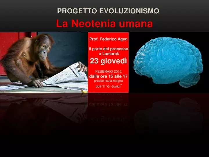progetto evoluzionismo