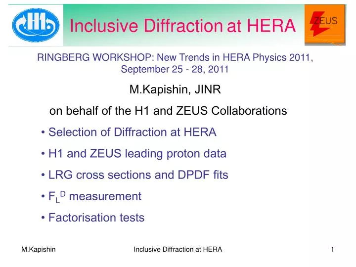 inclusive diffraction at hera