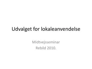 udvalget for lokaleanvendelse