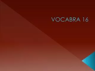 VOCABRA 16