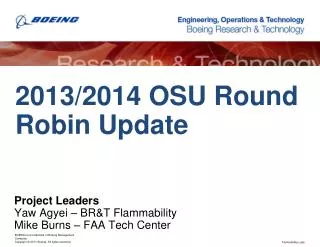 2013/2014 OSU Round Robin Update