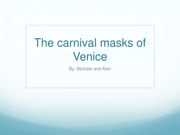 the carnival masks of v enice