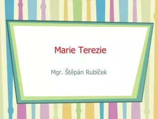 marie terezie