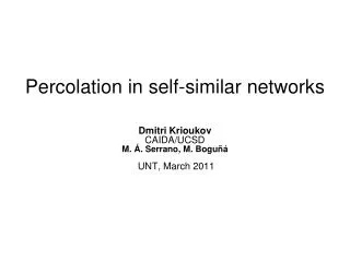 Percolation in self-similar networks