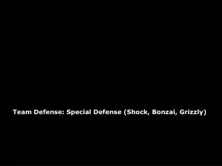 Team Defense: Special Defense (Shock, Bonzai, Grizzly)