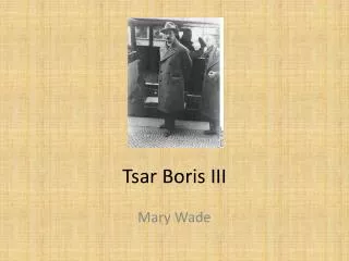 Tsar Boris III