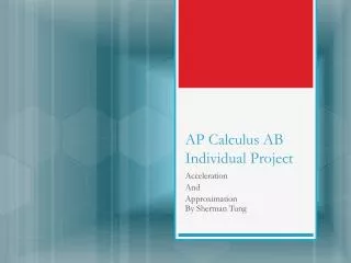 AP Calculus AB Individual Project