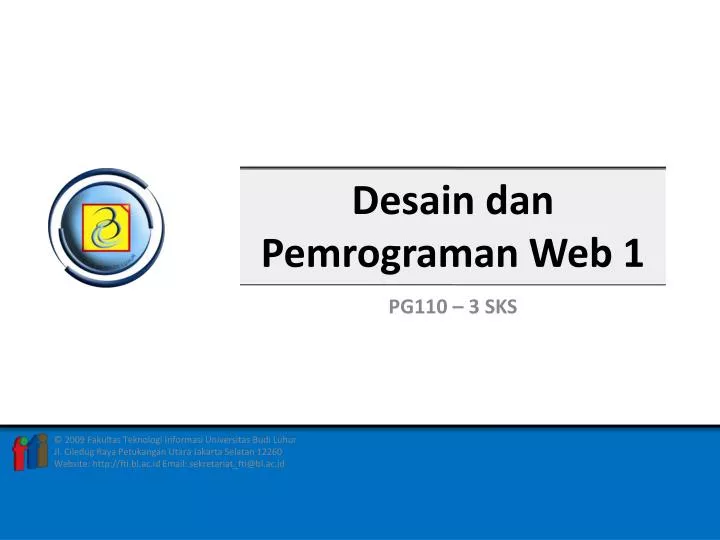 desain dan pemrograman web 1