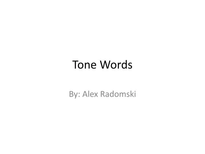 tone words