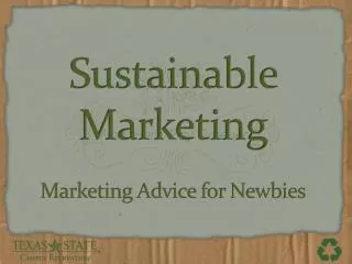 Marketing Advice for Newbies