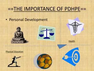 == THE IMPORTANCE OF PDHPE ==