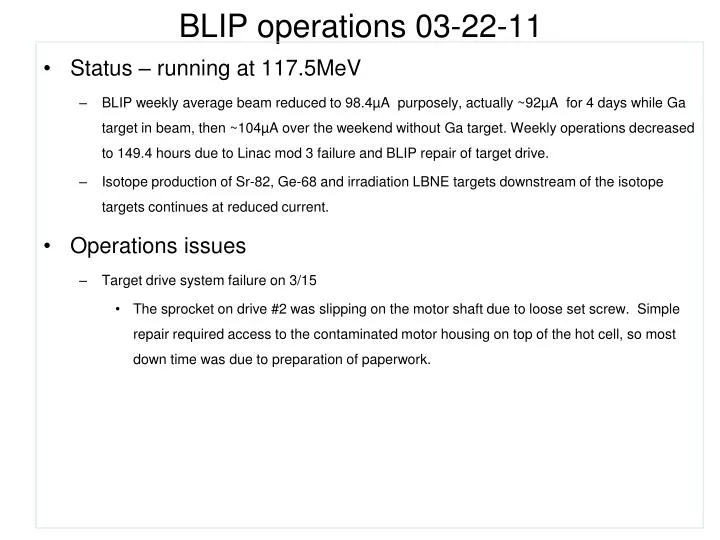 blip operations 03 22 11