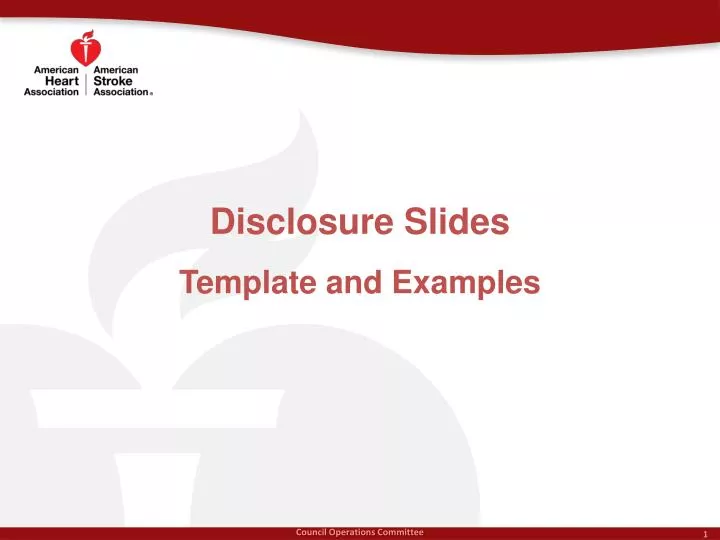 disclosure slides