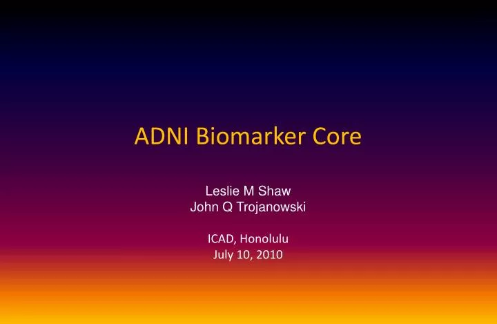 adni biomarker core