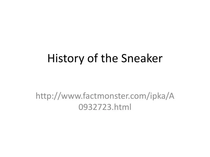 history of the sneaker