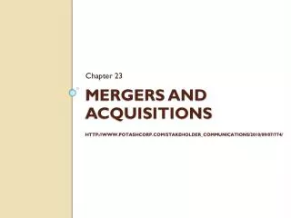 mergers and acquisitions potashcorp/stakeholder_communications/2010/09/07/774/