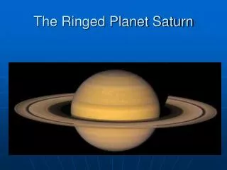 The Ringed Planet Saturn