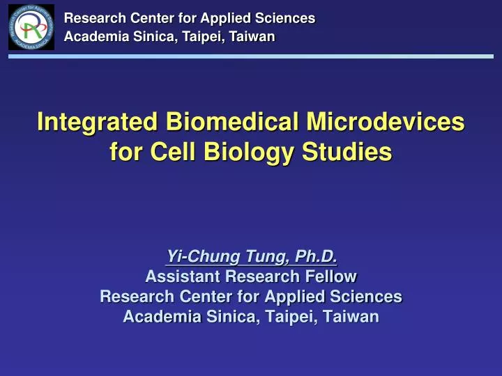 integrated biomedical microdevices for cell biology studies