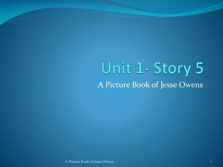 unit 1 story 5