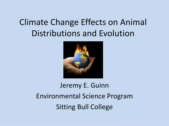 climate change effects on animal distributions and evolution