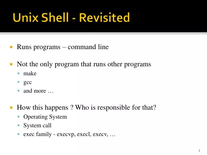unix shell revisited